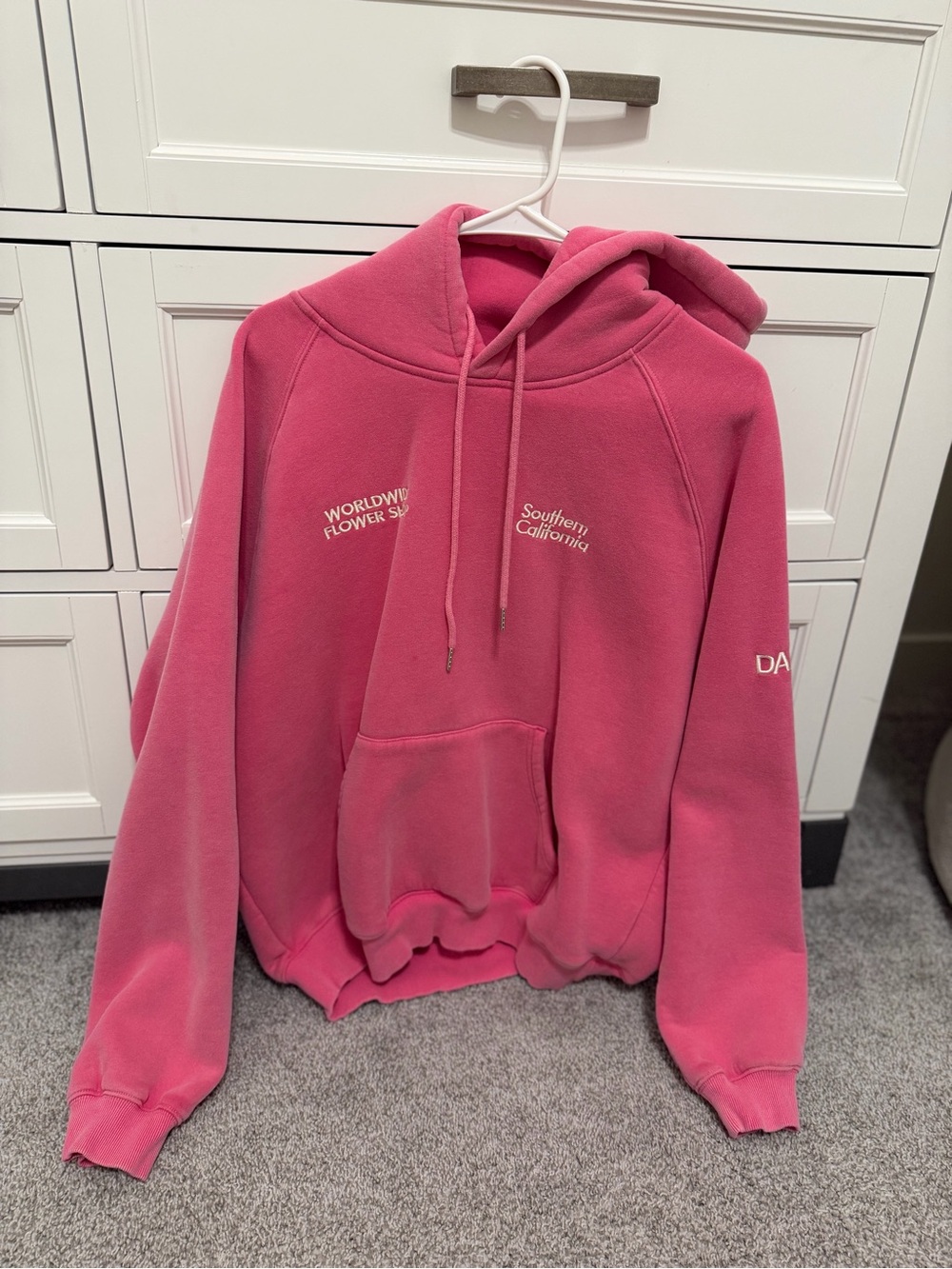 Dandy Pink Flower Shop Hoodie with Front Pocket